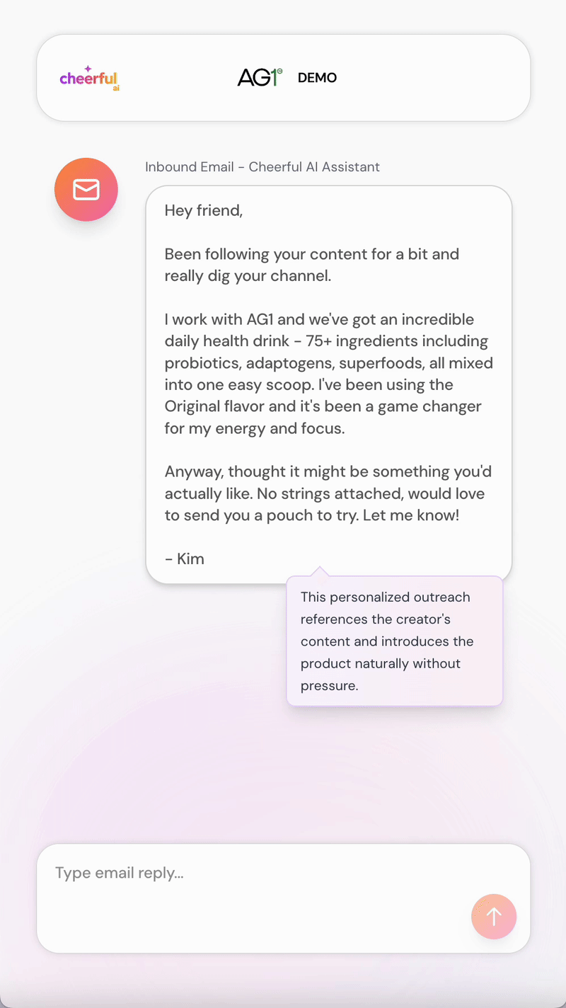 Cheerful AI Demo